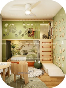 Lit superposé <span class=keywords><strong>en</strong></span> bois massif pour garçon, de petite taille, à double largeur (haut et bas), style forêt, moderne et simple, lit <span class=keywords><strong>cabane</strong></span> pour enfants - Product Image 5