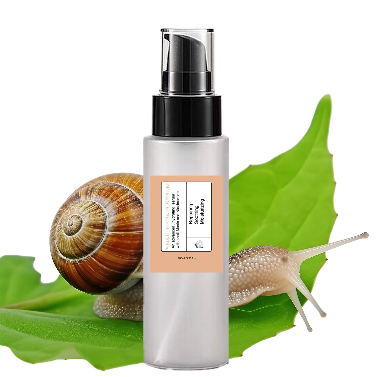 Private label Snail Mucin 96% Power Repairing Skin Repair Serum