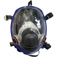Masque à gaz intégral EN136 3M avec double port de filtration pour fumées toxiques et particules en suspension dans l'air, protection complète