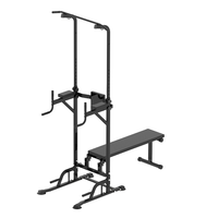 Combinaison d'équipements de fitness multifonctionnels : Station de traction, Barres parallèles pour musculation, Banc de sit-up