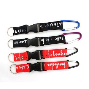Custom <b>Polyester</b> Carabiner Tool with Short Keychain Holder <b>Lanyard</b> with Logo Custom - Product Image 5