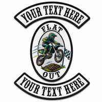 Patchs brodés personnalisés pour motards, club de motards, patchs thermocollants pour veste en cuir, vêtements, chapeau