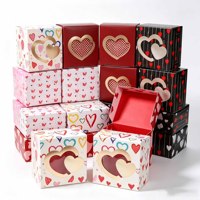 Boîte cadeau en forme de cœur pour la Saint-Valentin, boîte en papier laminé de qualité alimentaire, boîte d'emballage pour chocolats et bonbons