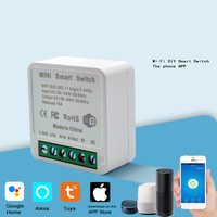 Haute qualité Offres Spéciales 16A Mini Smart Wifi bricolage interrupteur prend en charge le Module de commutation Wifi d'automatisation de contrôle à 2 voies