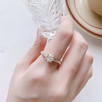 Bague de fiançailles en argent sterling 925 avec moissanite pour femme, style luxueux et tendance, par MUSHAN Jewelry Factory