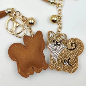 Llavero Colgante de Peluche de Cachorro <span class=keywords><strong>Shiba</strong></span> <span class=keywords><strong>Inu</strong></span> con Borla, Brillante, Lindo, con Cristales y Diamantes de Imitación - Product Image 5