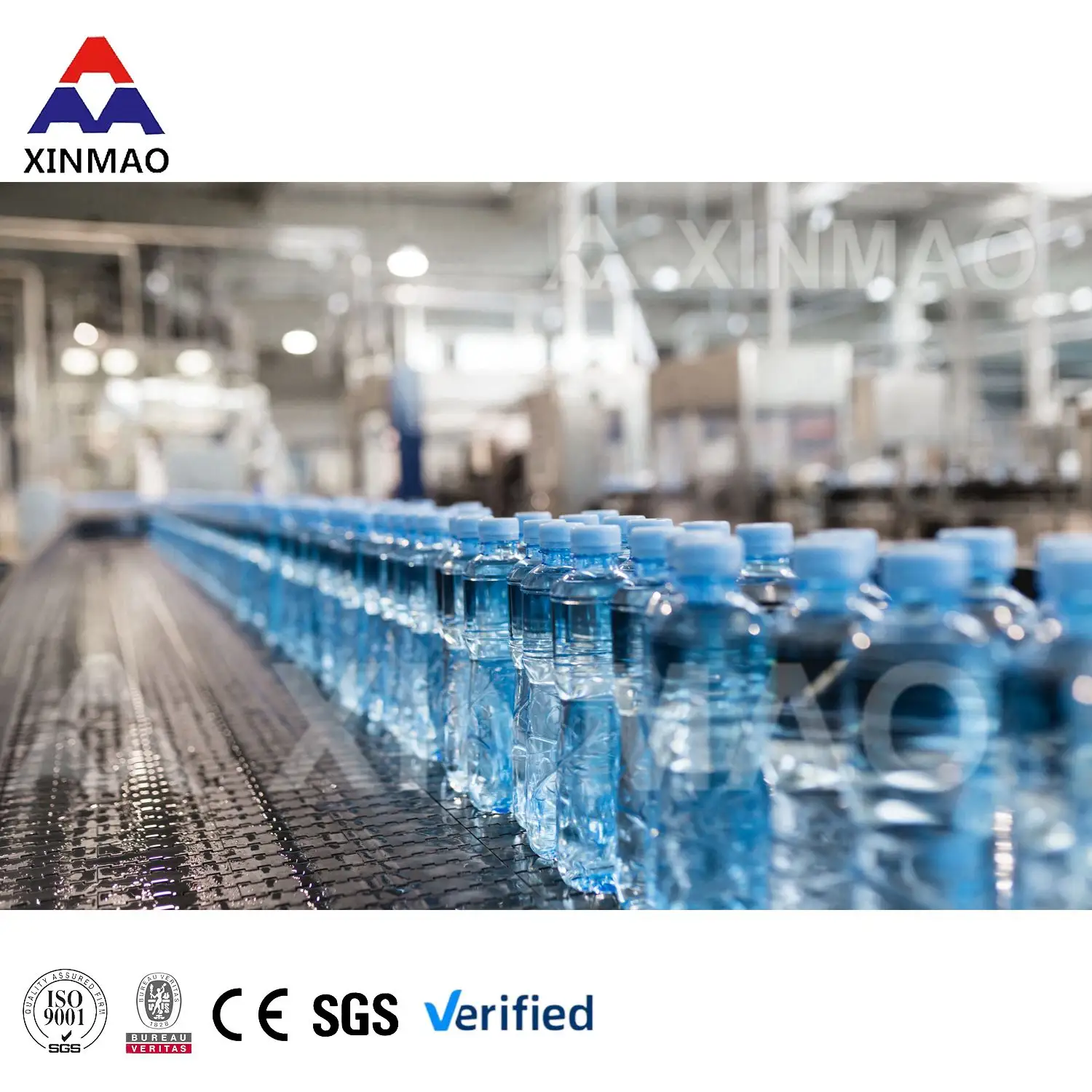 200ml-2000ml Pequeña botella de plástico PET Beber Mineral Agua pura Línea de producción de embotellado y embotelladora