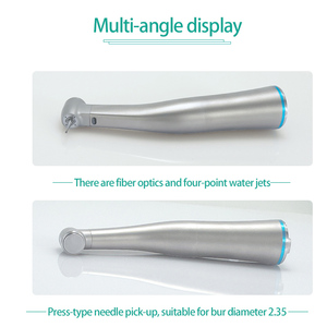 Стоматологический низкоскоростной угловой наконечник с кнопочным управлением 1:1, синее кольцо, с возможностью нанесения логотипа, для стоматологических клиник - Product Image 6