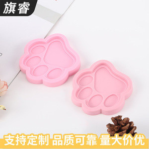Cute Cartoon Silicone Cat Paw Baking Mold Pink Oven Safe For Fondant Chocolate Cookie Ice Cube DIY Cake Mold - Product Image 4