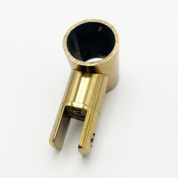 Chine Fournisseur T Type Or Brillant 25mm Support de Tuyau Rond Douche Porte Coulissante en Verre Connecteur de Tube
