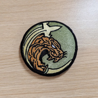 Patchs brodés Tigre à dents de sabre en toile écologique, motif Bête de la forêt, avec fixation auto-agrippante en résine, inaltérables, haute qualité, personnalisés