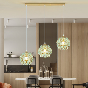 Lámparas Colgantes de Cristal con Acabado Dorado, E27 LED, Forma Redonda Pequeña para Sala de Estar, Fuente de Luz Blanca Cálida de 2700K - Product Image 3