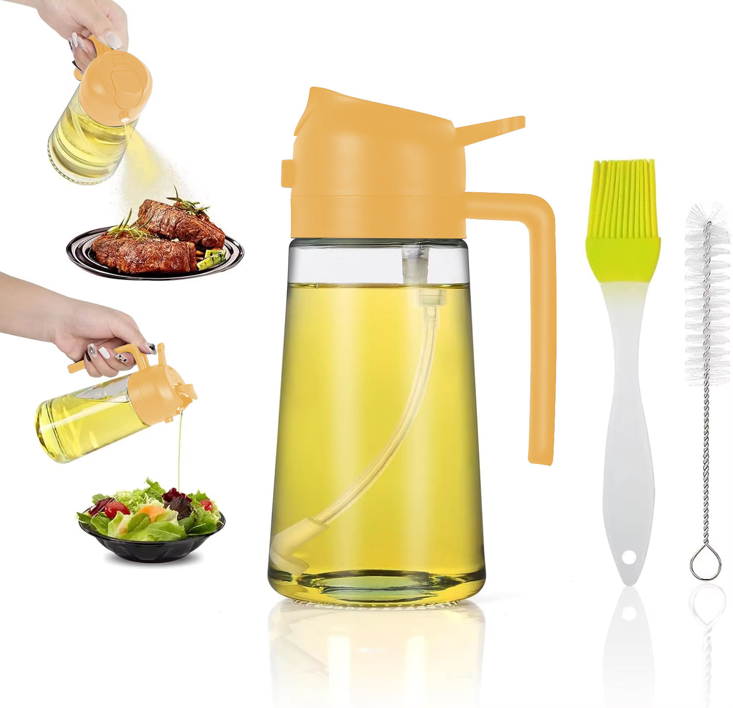 yellow with two brush