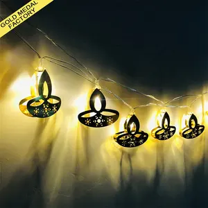 Diwali ışık Led perili dizi lamba Dekorasi Rumah ev Dias Divali Dewali Deepavali mutlu Diwali dekorasyon Diya Diwali için