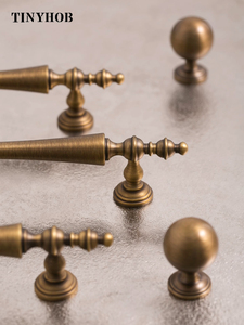 Tinyhob Antique Style Brass <strong>Handle</strong> Wardrobe Door Drawer Knob Shoe Cabinets <strong>Pull</strong> Furniture Bronze <strong>Light</strong> Luxury Cabinet <strong>Handles</strong> - Product Image 3