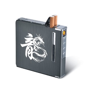 Boîte à cigarettes automatique à éjection de fumée, étanche, avec briquet électrique USB intégré, style dessin animé, capacité 20 cigarettes - Product Image 1