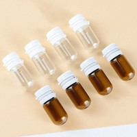 Flacon vide en verre transparent à fond rond avec anneau de traction pour huile cosmétique, démaquillant et sérum de soin – Offre Spéciale