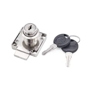 EVERGOOD High Quality Zinc Alloy Drawer Lock Furniture Hardware Chrome Plated Cabinet Lock With Master Key Made In China