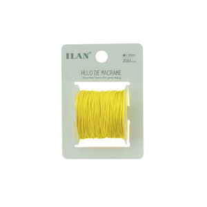 Filo per macramè Ilan 1 mm 20 m giallo, cordoncino per creazione di gioielli fai da te - Product Image 2