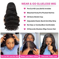 Perruques Lace Front 13x4 en Cheveux Humains de 28 Pouces, Ondulées, Prêtes à Porter, Perruques avec Closure, Adaptées aux Débutantes, Dentelle HD