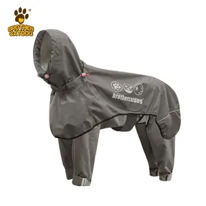 カスタムペットギア犬4本足防水レインコート屋外雨簡単着用反射調節可能な犬のレインコート