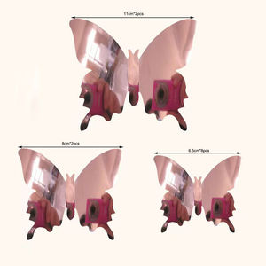 Nouvel arrivage de décoration de gâteau en PVC 3D or rose bleu papillon pour mariage noël nouvel an saint valentin <span class=keywords><strong>moins</strong></span> <span class=keywords><strong>cher</strong></span> - Product Image 3