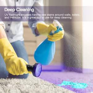 Linterna UV de Aluminio con 100 LED <span class=keywords><strong>Ultravioleta</strong></span> de 395nm, Ultra Brillante, para Detectar Orina de Perros y Gatos - Product Image 5