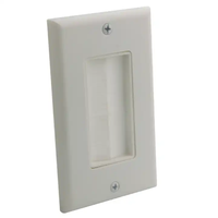 Douille murale brosse brossée plaque murale multimédia Pass-Through Insert avec plaque murale décoratrice