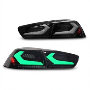 Ensemble de feux arrière LED pour Mitsubishi Lancer EX 2008-2018, animation dynamique, lentille fumée, clignotant rouge - Product Image 3