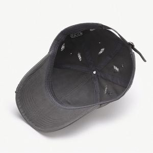Casquette de baseball unisexe à visière incurvée, 6 panneaux, 100% coton, souple, effet vieilli, polyvalente, unique, vintage, fine et classique - Product Image 4