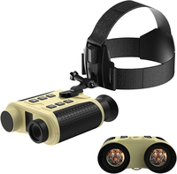 Jumelles de vision nocturne avec zoom numérique 1-8X, HD 1080P, portée de 600 m, infrarouges, pour la chasse, avec carte TF de 32 Go