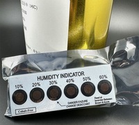 Carte indicatrice d'humidité à 6 points jaunes sans cobalt ni halogène, déshydratant pour composants électroniques et cartes PCB, OEM