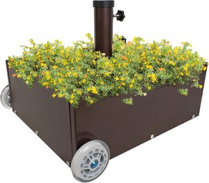 PIOEN-Base <span class=keywords><strong>de</strong></span> <span class=keywords><strong>parasol</strong></span> d'extérieur <span class=keywords><strong>de</strong></span> 100lb avec roues, jardinière <span class=keywords><strong>de</strong></span> support <span class=keywords><strong>de</strong></span> <span class=keywords><strong>parasol</strong></span> <span class=keywords><strong>de</strong></span> patio pour parapluies <span class=keywords><strong>de</strong></span> patio avec poteaux <span class=keywords><strong>de</strong></span> 2 "<span class=keywords><strong>de</strong></span> diamètre, marron - Product Image 2