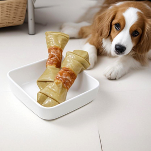 PAL's Delight ขนมทำความสะอาดฟันสุนัขอาหารสัตว์เลี้ยง4 "แรนไวด์ฟรีกระดูกห่อด้วยเนื้อไก่ไม่มีหนังสุนัขรักษา - Product Image 1