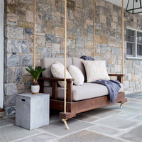 Mobilier d'extérieur de l'usine Hamac de jardin en aluminium moderne Cadre en aluminium Canapé suspendu avec corde pivotante
