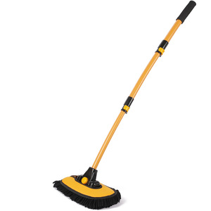 Lanbowang Car Wash Mop Extendable Curved Handle Soft Bristles Car Dust <b>Brush</b> <b>Cleaning</b> Tool - Product Image 1