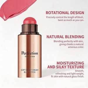 Perfection Soft Dewy Cream Blush Stick 05 Vida De Fantasia Maquillaje Facial Tono de Piel Medio - Product Image 3