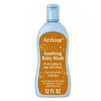 Gel corporel extra-doux pour nouveau-nés, marque privée OEM, huiles de jojoba pures pour le bain quotidien, savons lavants pour bébés, fluide de bain quotidien