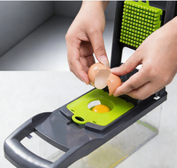 Accessoires de cuisine en gros d'usine, coupe-légumes multifonctionnel 16 en 1, hachoir à oignons, mandoline, trancheuse à légumes