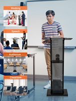 Podio de acrílico de pie, soporte de atril de acrílico transparente y soporte de letrero, muebles acrílicos, púlpito de Iglesia