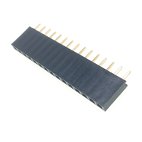 Enchufe de cabecera hembra de una sola fila de 2,54mm Conector de enchufe PCB 1*15P Cabezal hembra