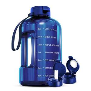 Botella de Agua Deportiva de Plástico de Gran Capacidad a Prueba de Fugas con Marcador de Tiempo para Entusiastas del Fitness - Product Image 2