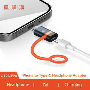 <strong>USB</strong> <strong>C</strong> <strong>Headphone</strong> Adapter Type <strong>C</strong> Male <strong>to</strong> Lighting Female with Anti-loss Hole, Earphone Audio Converter Support Call - Product Image 2