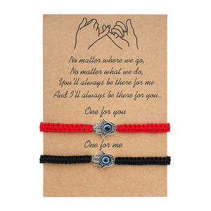 Bracelet en papier tressé à la main pour Couples, cordon tressé à la main, réglable, en forme d'éléphant, croix, papillon, <span class=keywords><strong>Distance</strong></span> - Product Image 2