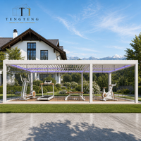 Pergola bioclimatique en aluminium imperméable, directement de l'usine, pour l'extérieur, le jardin, la terrasse, la cour et les projets extérieurs personnalisés