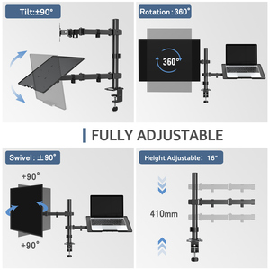 Máy Tính Xách Tay Và Màn Hình Đứng 13 Để 17 Inch Máy Tính Xách Tay Bàn Arm Núi Và 32 Inch Màn Hình Cánh Tay Bàn Núi - Product Image 4