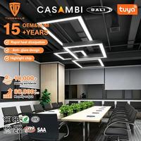 Profilé linéaire LED en aluminium 50x75mm à CRI élevé, alimentation à courant constant, canal pour bande LED, éclairage commercial