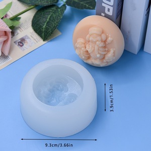 Christmas Silicone Molds Round Bell Stocking Santa Relief Cake Baking Mold 3 Pieces - Product Image 4