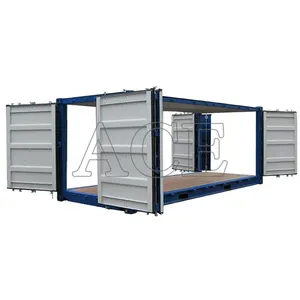 4 tarafı açma kolay yükleme 20ft 20 ft 20 açık yan kapı kargo konteyneri