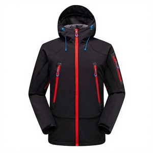 Waterproof Windproof Softshell <b>Fleece</b> <b>Lined</b> Hooded Bomber <b>Jacket</b> Winter Outdoor Hiking Camping Men Front Logo Wholesale Price - Product Image 1